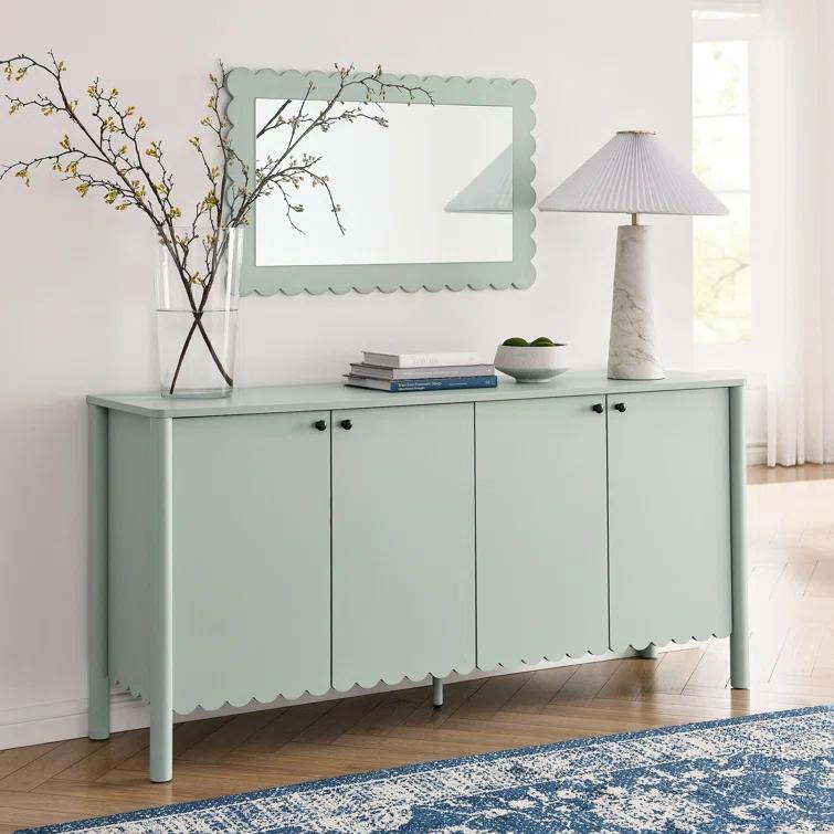 Modway Emmeline 66" 4-Door Scalloped Sideboard Cabinet