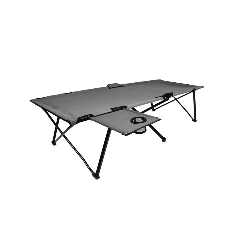 LIFETIME FLOORING LLC Pack-Away Camping Cot With Removable Side Table, Extra Wide Cot Fits Adults Up To Or 300Lbs, Carry Bag Included