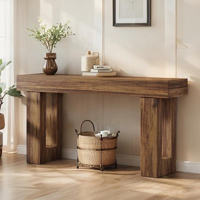 Millwood Pines 63 Inch Long Console Table Farmhouse Sofa Table