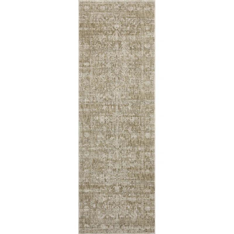Honora Rug by Amber Lewis x Loloi - Khaki and Beige / 2'7" x 10' Runner