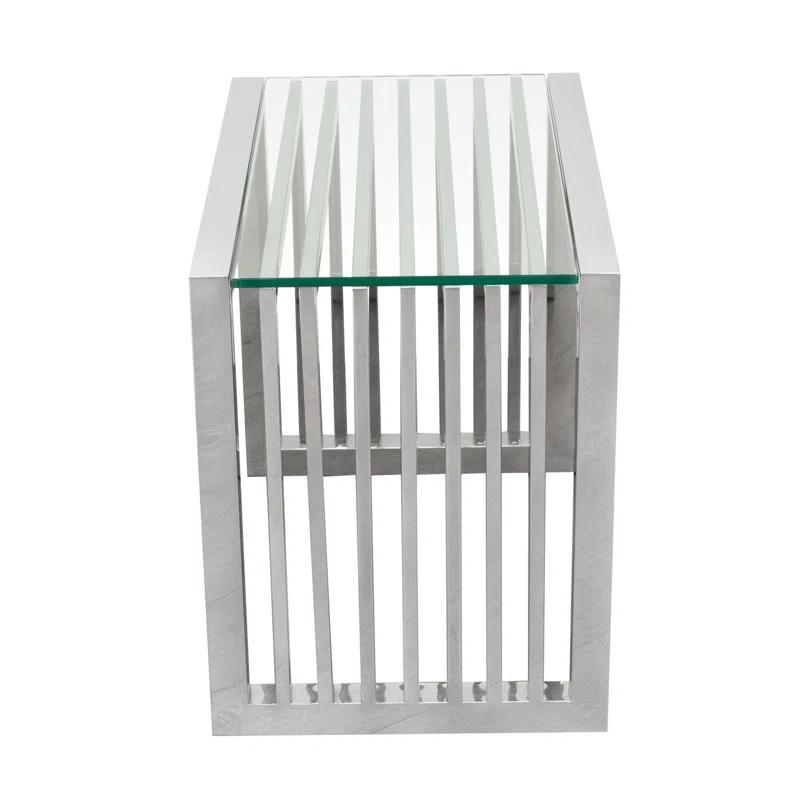 Diamond Sofa Soho Glass Top End Table