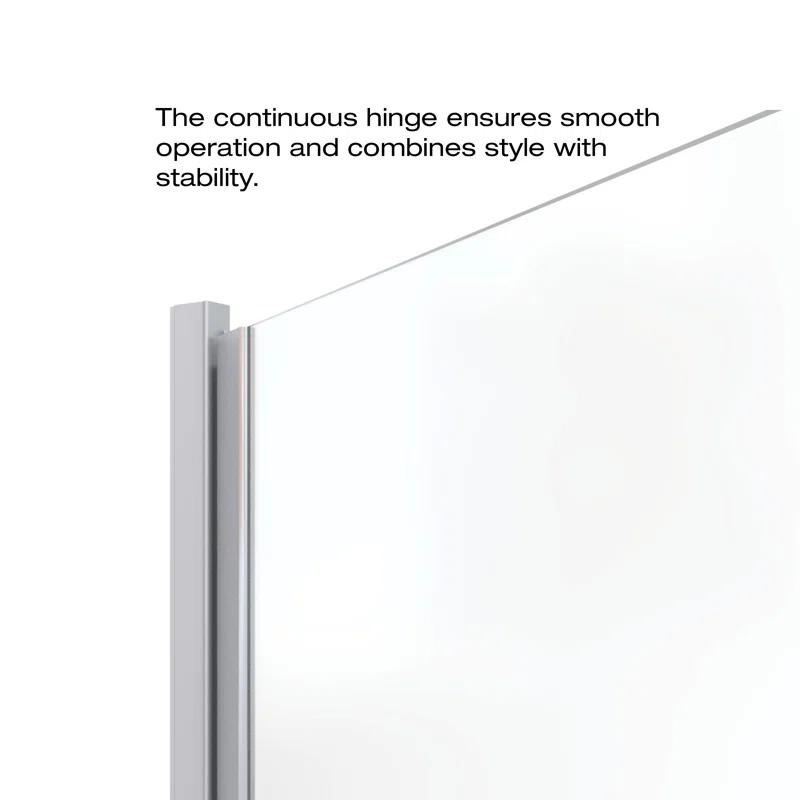 Basco INFN00A2865CLBN Infinity 28" x 65.56" Pivot Semi-Frameless Shower Door