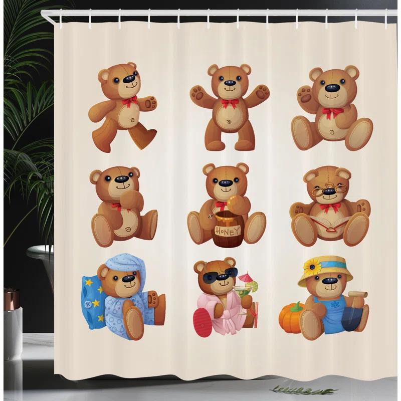 Ambesonne Shower Curtain with Hooks Included