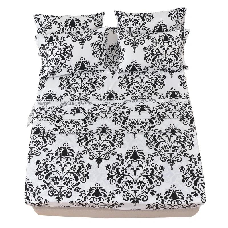 AmericanHomeCollection Microfiber Damask Sheet Set