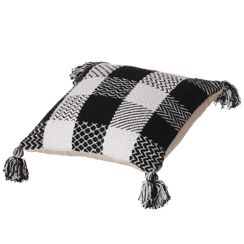 DEERLUX Gingham Throw Pillow
