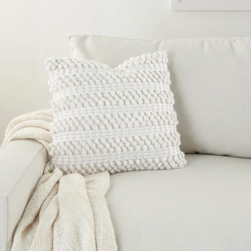 Mina Victory Striped Throw Pillow With Texture