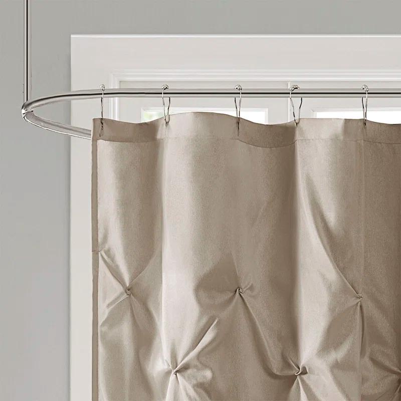 Madison Park Laurel Tufted Semi-Sheer Shower Curtain
