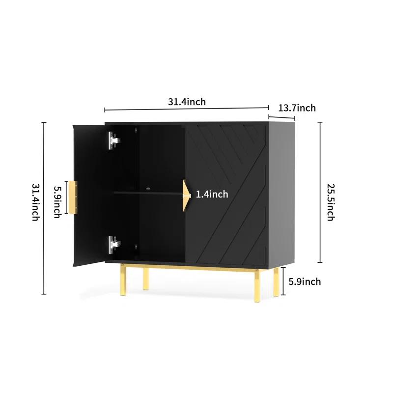 Mercer41 31.5" Modern Accent Cabinet With Shelve