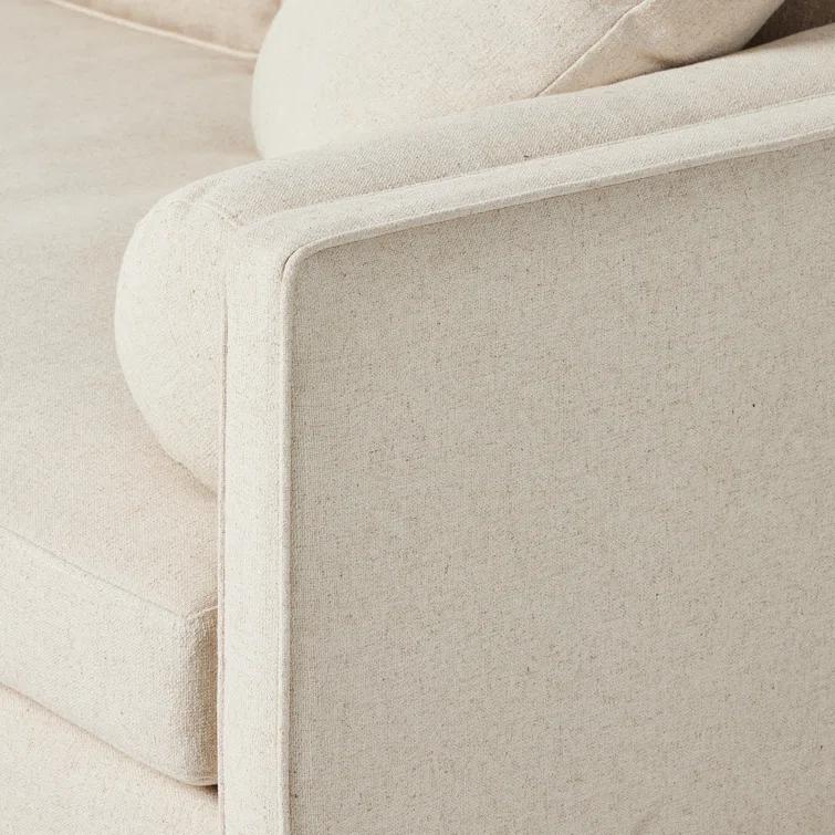 Sawyer White Cotton Blend 2-Piece Sectional Sofa