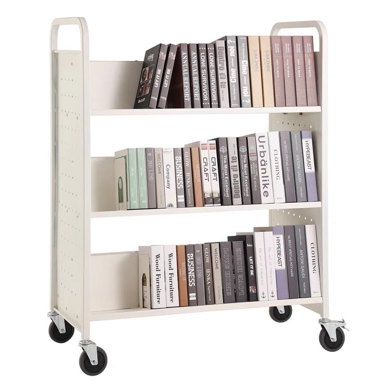 Stellweilan Tessberg 49.2'' H Book Cart with Wheels