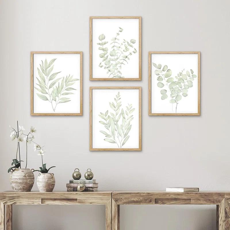 IDEA4WALL Minimal Botanical " IDEA4WALL Framed Forest Wildflower Collage Wall Art, Set Of 4 Floral Botanical Print Wall Decor Prints, Nature Wilderness Wall Decor For Living Room, Bedroom " 4 - Pieces