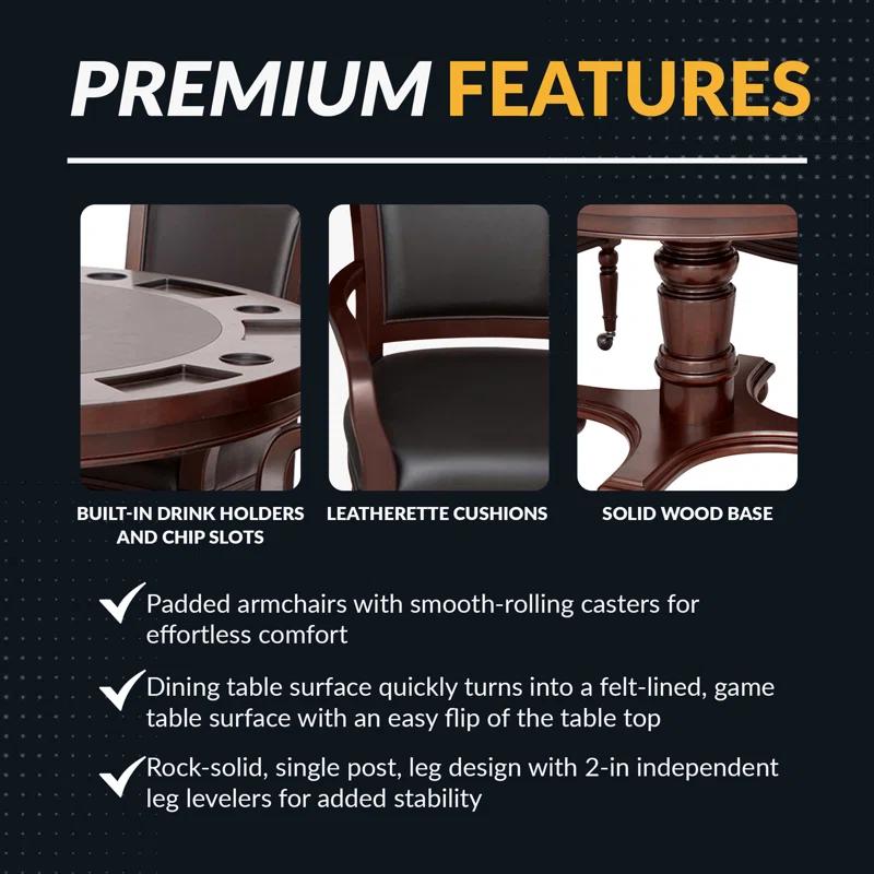 Hathaway Games Bridgeport 2-in-1 Poker Table Set