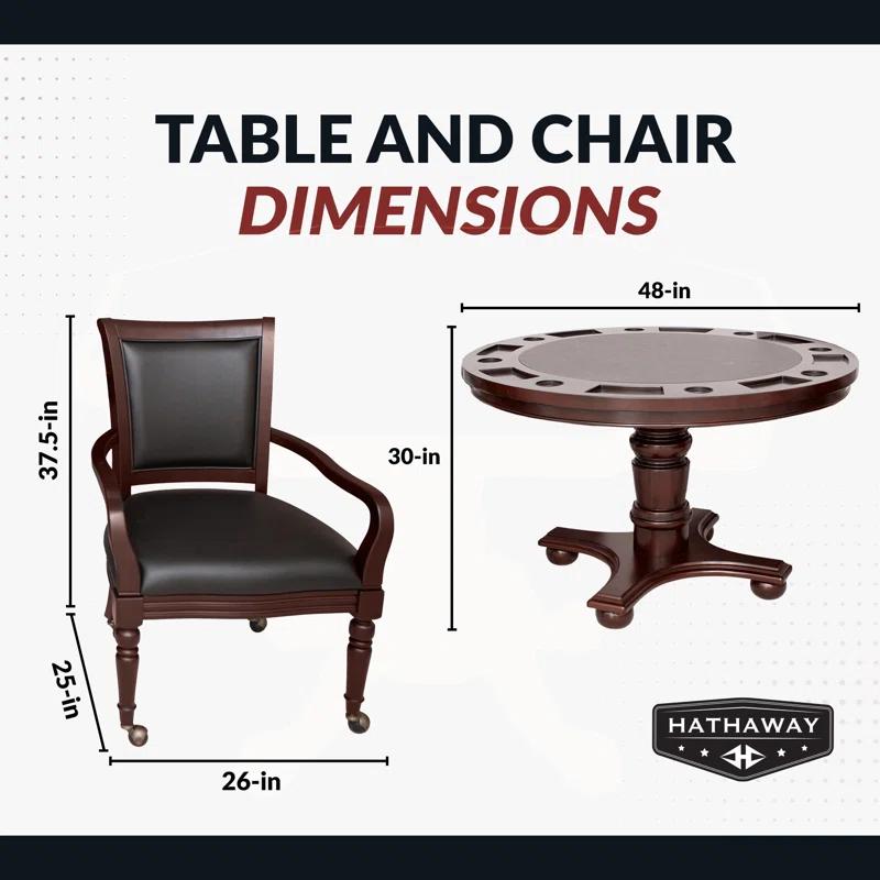 Hathaway Games Bridgeport 2-in-1 Poker Table Set