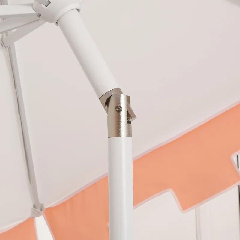 Arlmont & Co. Taveon 9 ft. Classic MidCentury Market Patio Umbrella with UV Protection, Auto-Tilt, and Crank | Wayfair