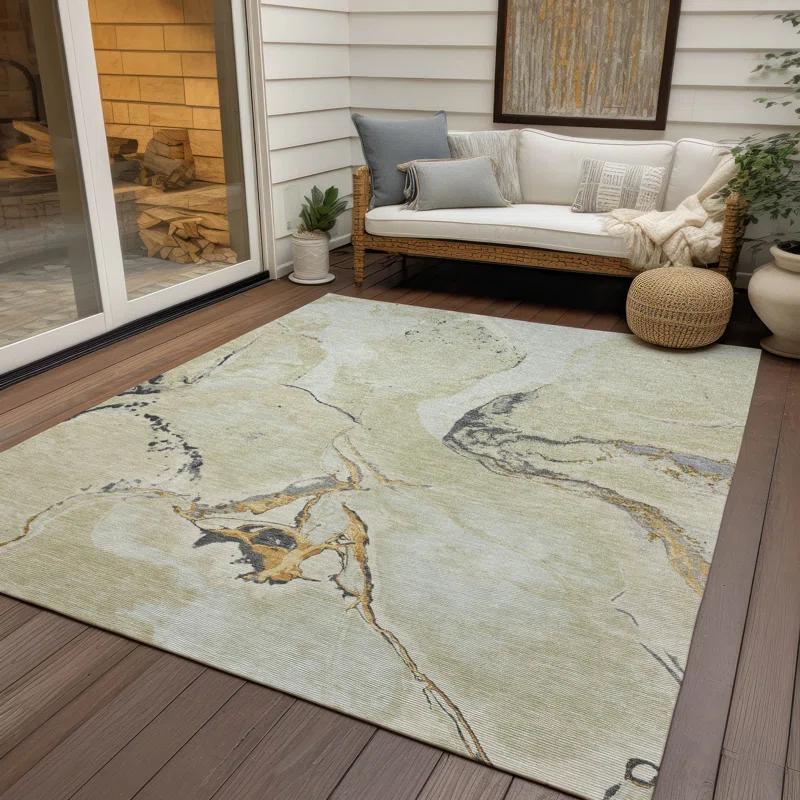 Machine Washable Indoor/Outdoor Chayden ACN1005 Ivory Rug