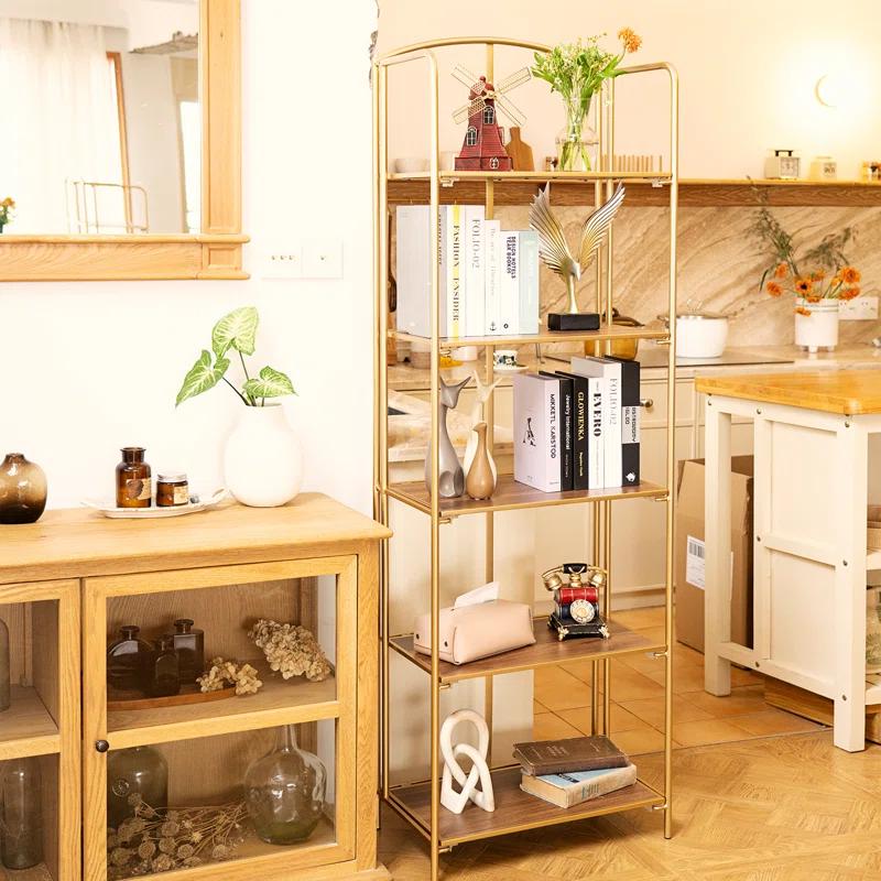 17 Stories Lejon No Assembly Folding Etagere Bookcase