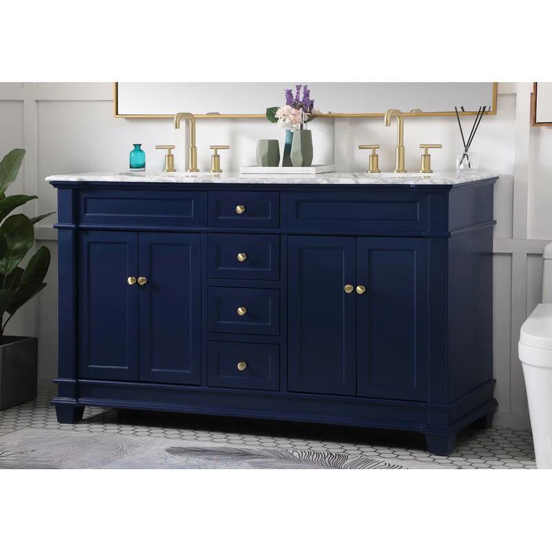 Etta Avenue™ Lydie 60'' Double Bathroom Vanity with Marble Top