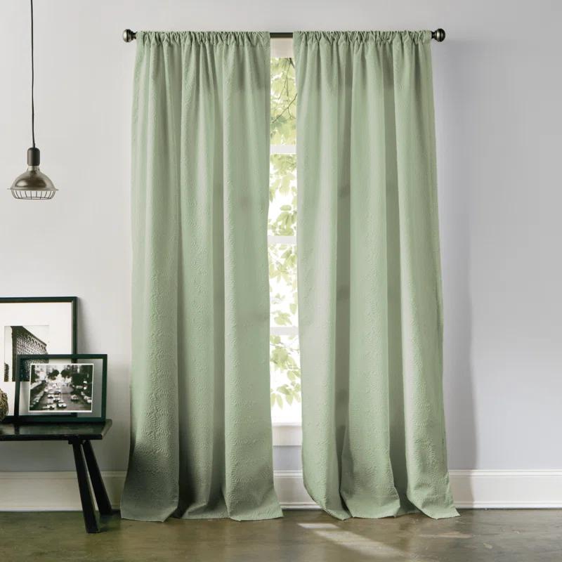 DKNY Chrysanthemum Solid Color Grommet Curtain Panel Pair (Set of 2)