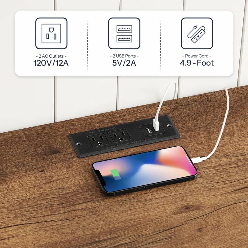 Tucker Murphy Pet™ 72.8 Inch Dog Crate Furniture For 2 Dogs, Farmhouse Double Dog Cage Furniture With Storage Cabinet And Drawer, Wooden Dog Kennel Tv Stand With Power Outlet