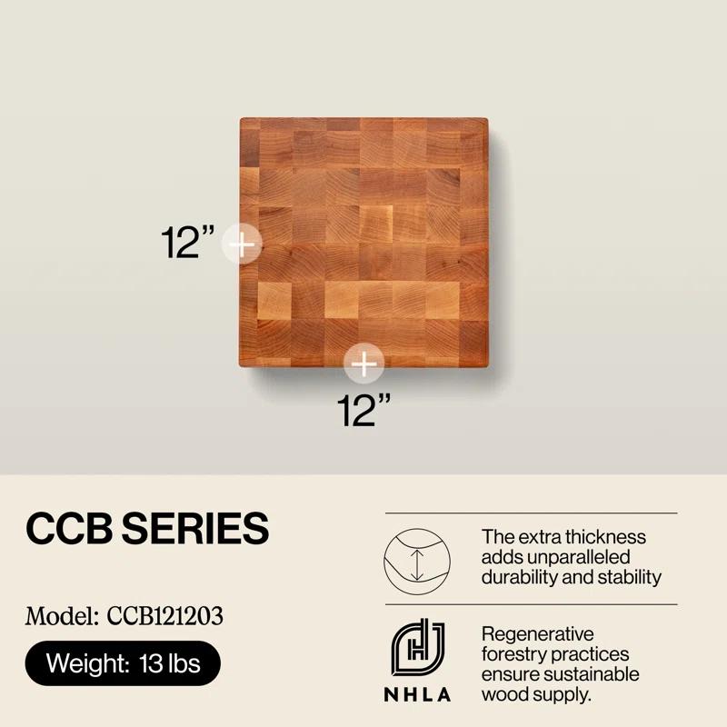 John Boos John Boos Chinese Cutting Board 3" End Grain Reversible