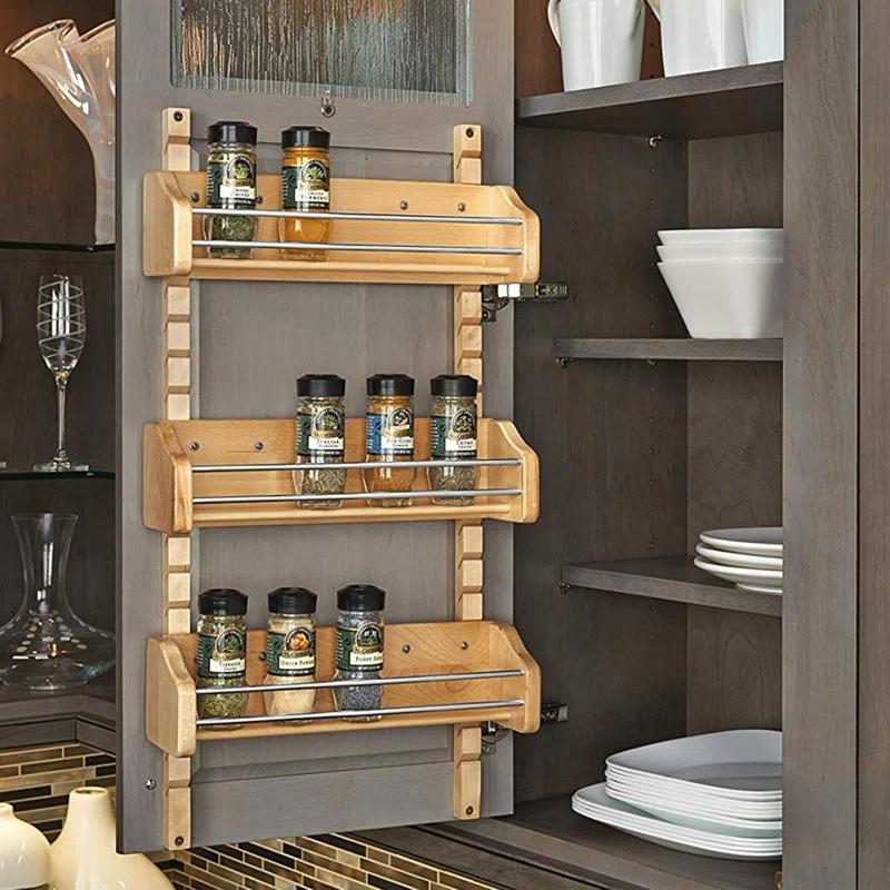 Rev-A-Shelf Rev-A-Shelf Small Adjustable 3-Shelf Cabinet Door Mount Spice Rack