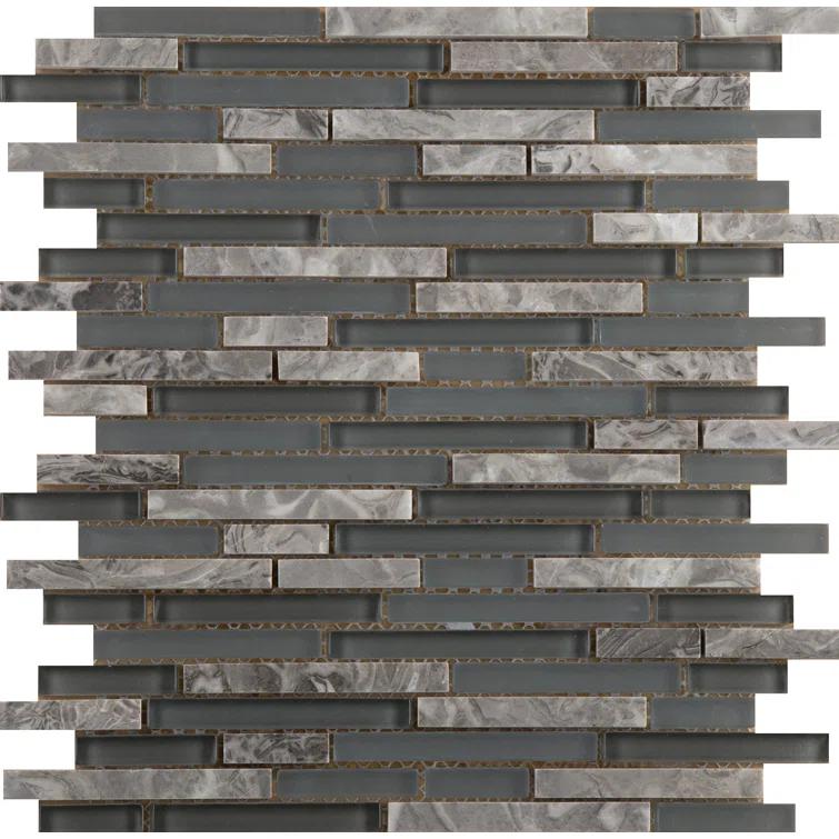 Emser Tile Lucente Lsgb Campo 12 in. x 13 in. Glossy/Matte Glass Wall Tile (10.72 sq. ft./Case)