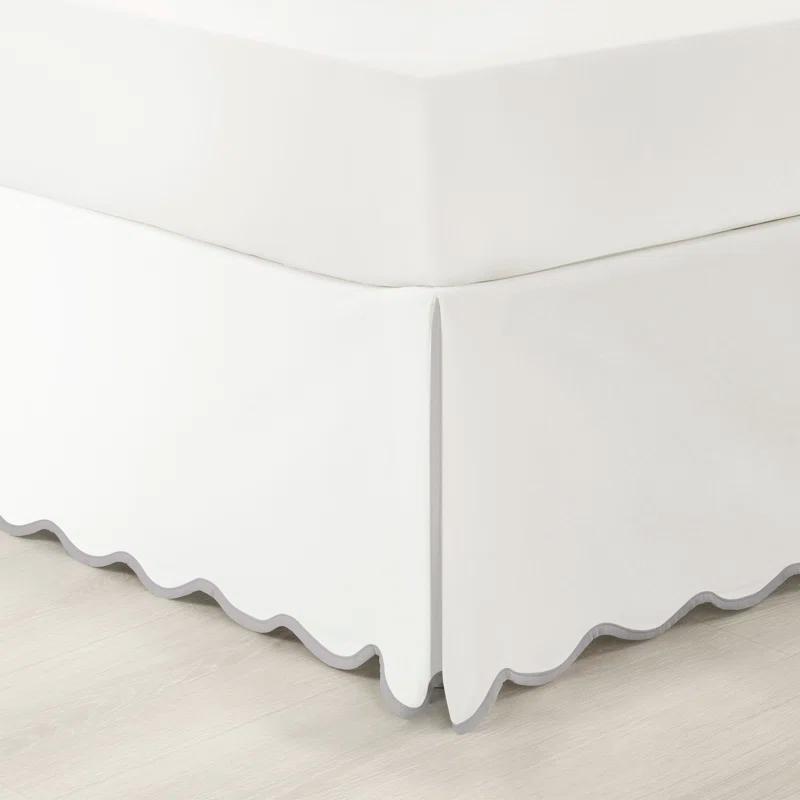 Coastal Chic Scallop Wrap Around Bed Skirt