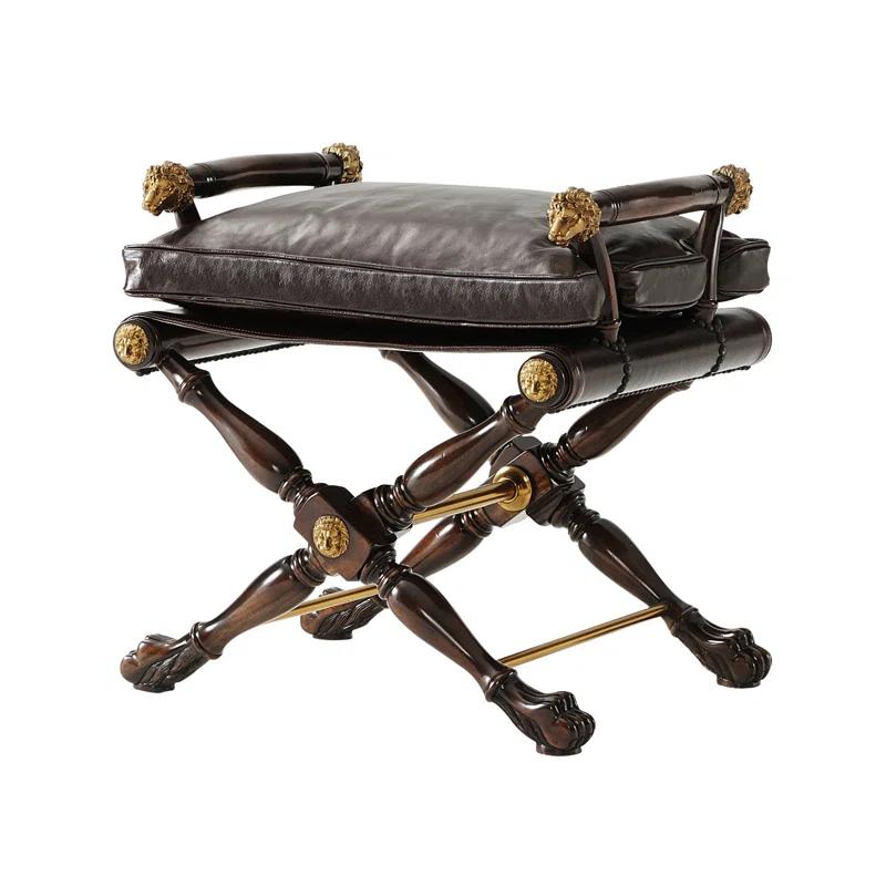 Theodore Alexander Essential Solid Wood Accent Stool