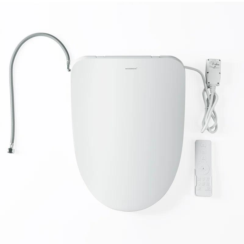 WoodBridge BID03 Smart Electric Bidet Seat: Auto Open/Close, Child Wash for Kids & Disabled via Wireless Remote, Heated Seat, Warm Water, Night Light & Deodorization