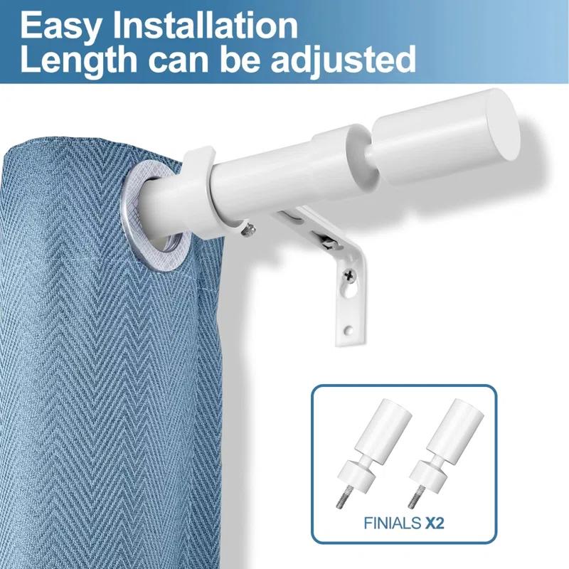 Airius Adjustable Single Curtain Rod