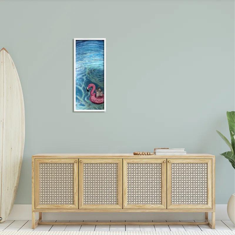 Stupell Industries " Flamingo Pool Float Summertime Swirled Water Ripples " by Stacy Gresell