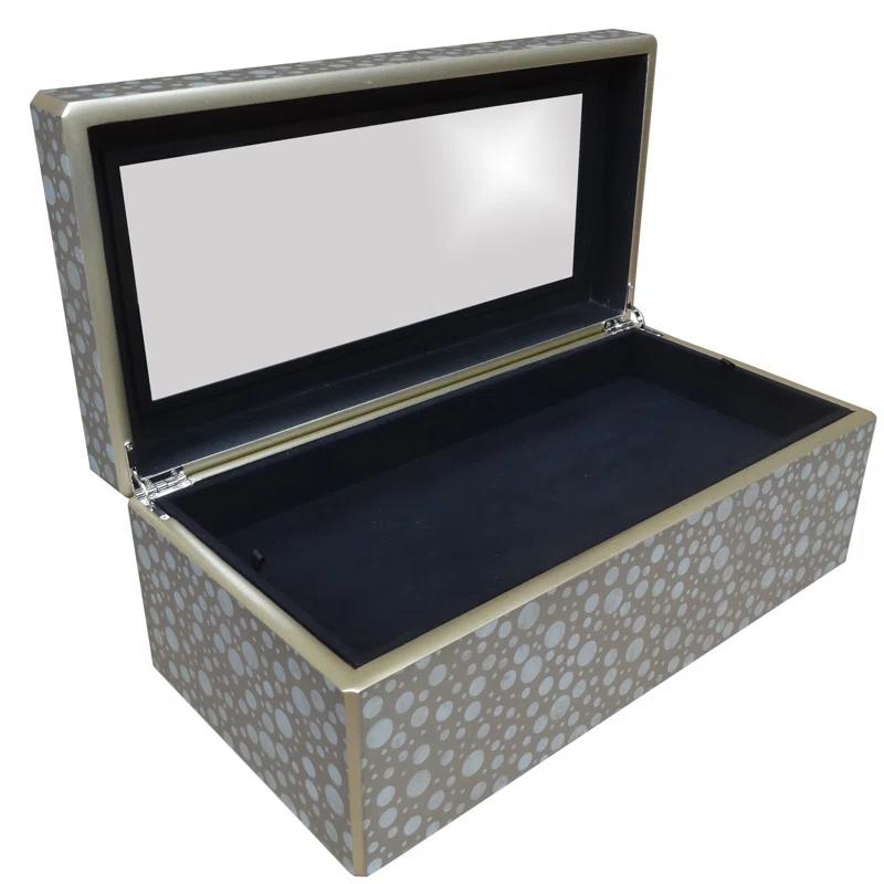 Arcadia Home Handmade Reverse Painted Mirror Rectangular Box