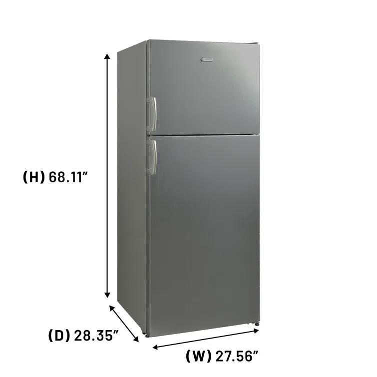Equator Advanced Appliances Equator 14.3 cf Stainless Refrigerator-Freezer Top Mount Frost Free E-Star Europe RF 142 S