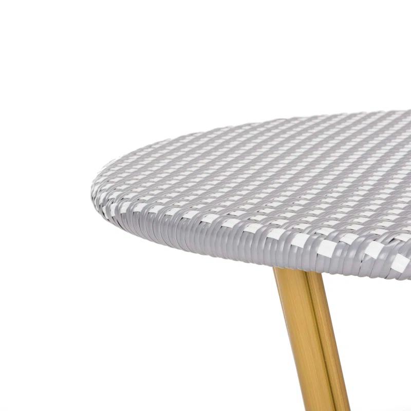 Wilburg Round Wicker/Rattan Outdoor Bistro Table