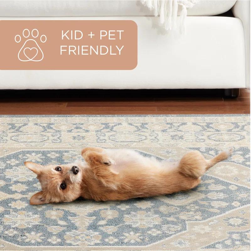 Town & Country Living Town & Country Everyday Rein Everwash Non-Slip Backing Washable Area Rug Brown/Grey