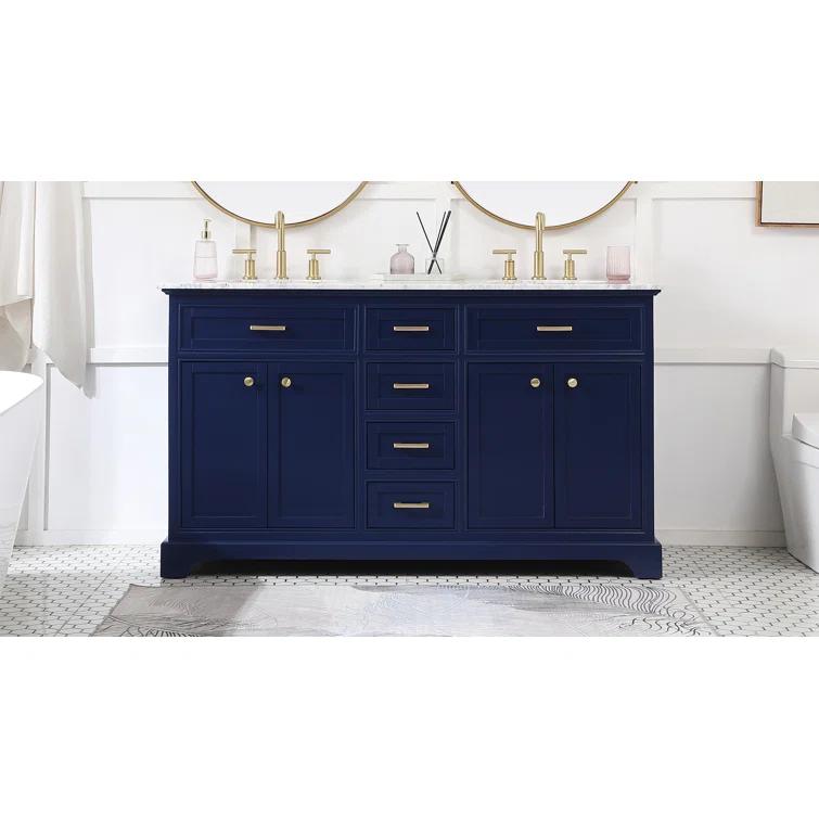 Etta Avenue™ Lydie 60'' Double Bathroom Vanity with Marble Top