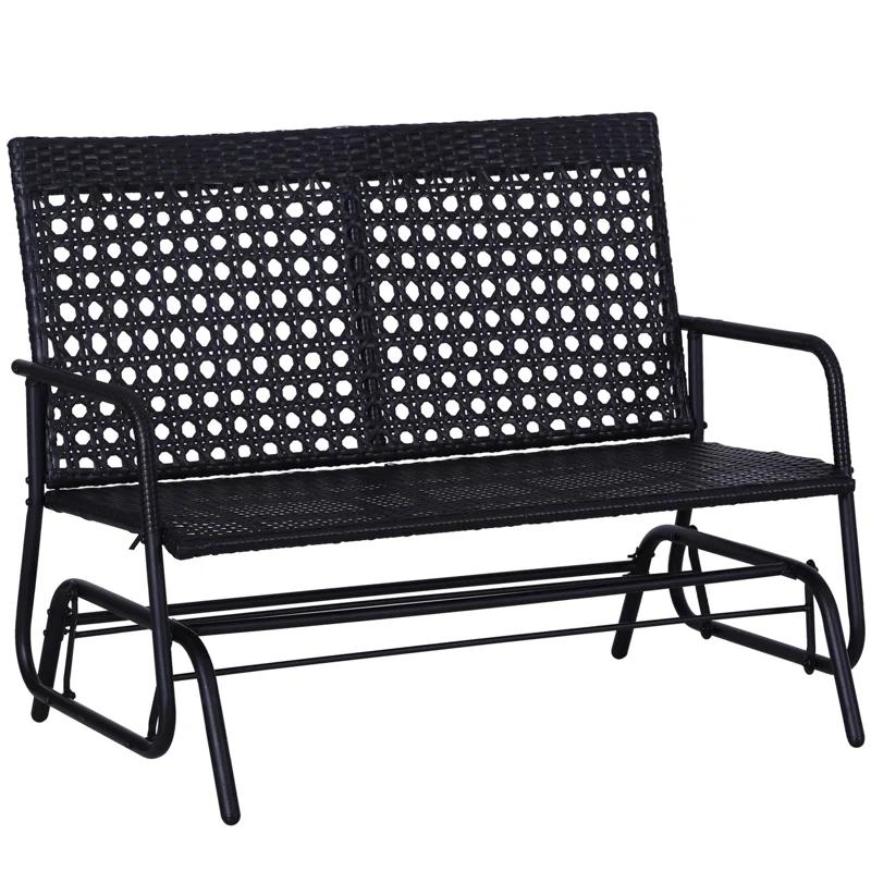Lark Manor™ Patio 2-Person Wicker Glider Bench Rocking Chair