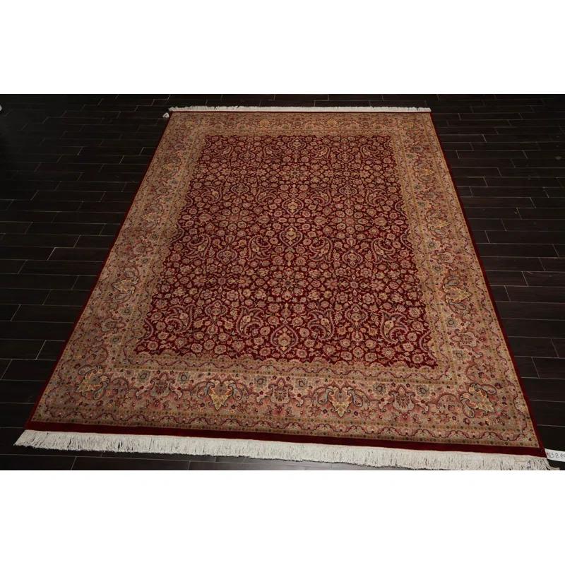 Oriental Rug of Houston One-of-a-Kind Rectangle:9'2''x12'5'' Wool Area Rug in Burgundy
