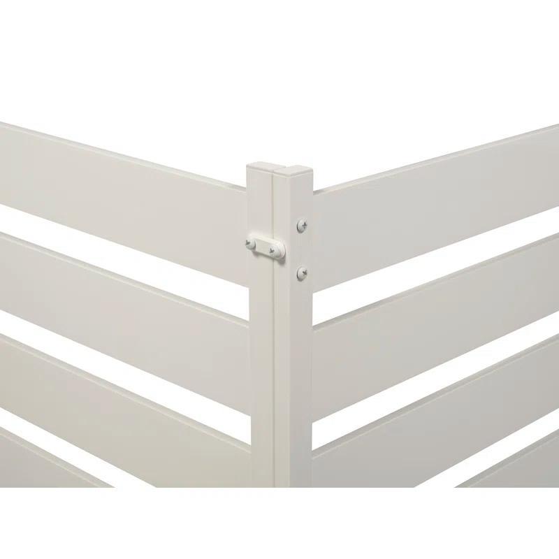 Zippity Outdoor Products 26in H x 24in W (3 Panels) No Dig Zippity Maui Fence Kit, Charcoal Color WoodTek Vinyl Fence Panel, Temporary Outdoor Border for Garden, Easy Install DIY Fence for Backyard, Patio, & Deck, ZP19066