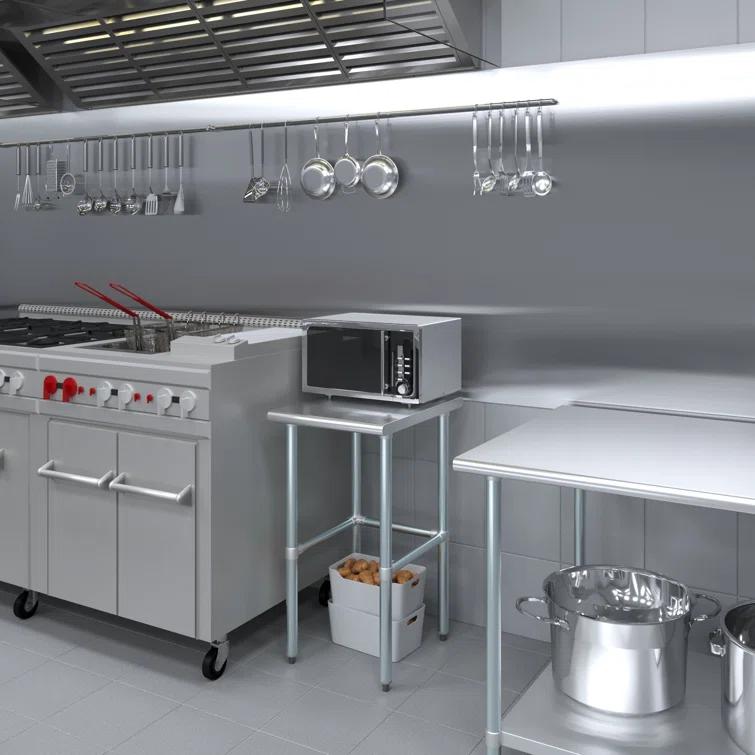 Amgood Stainless Steel Open Base Work Table