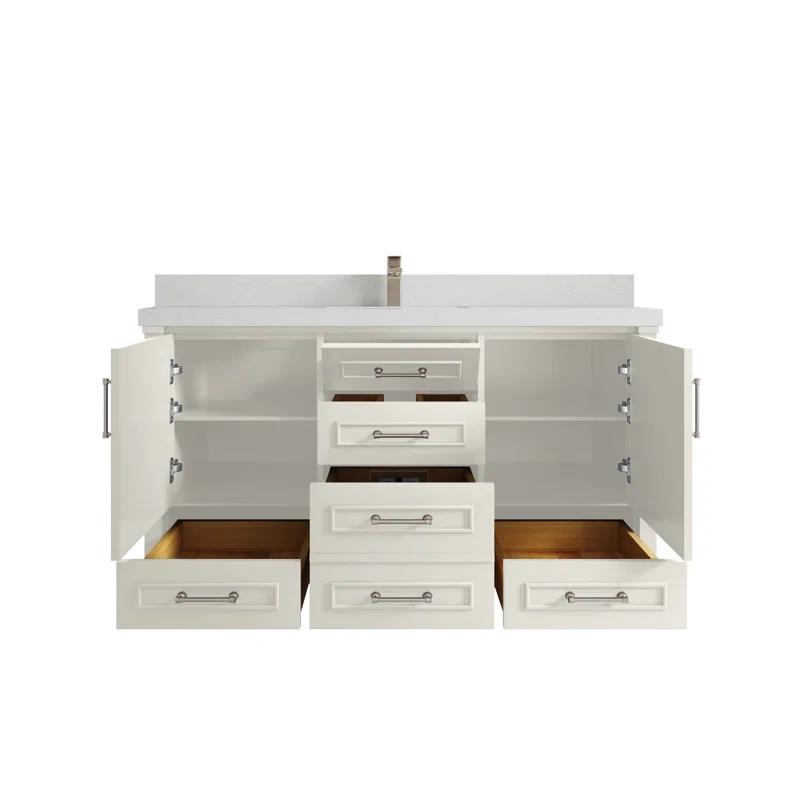 Willow Collections Aberdeen 60'' Single Bathroom Vanity with Quartz Top
