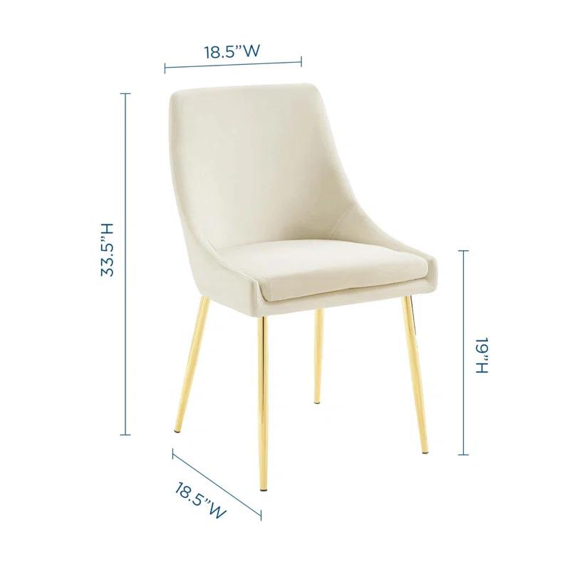 Modway Viscount Performance Velvet Dining Chairs (Set of 2)