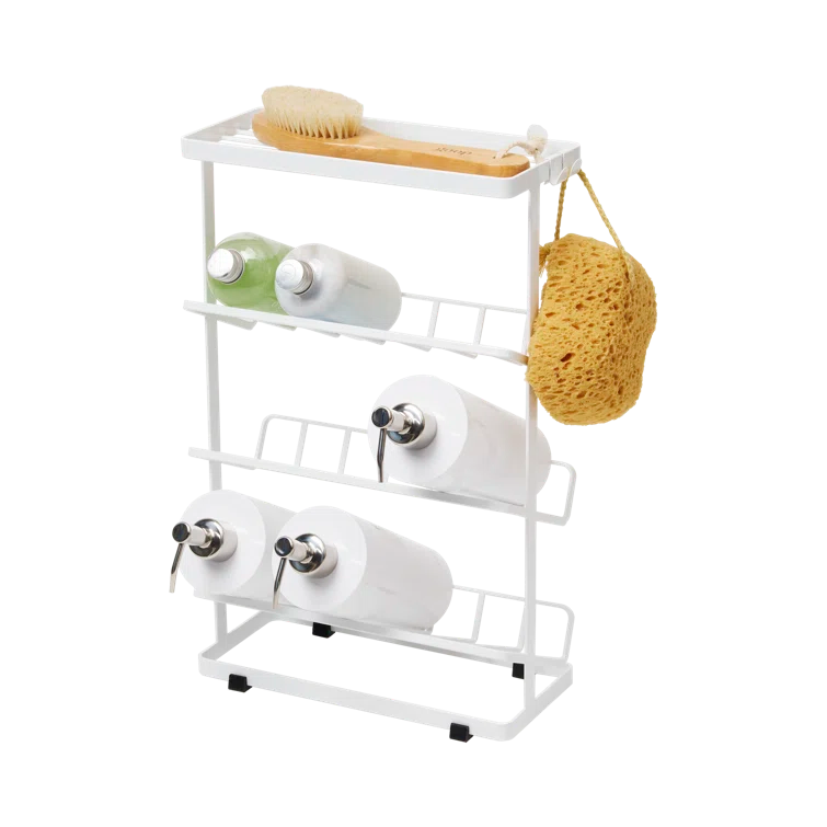 Yamazaki Home Tower Yamazaki Home Free Standing Shower Caddy - Bathroom Organizer Storage Holder, Steel