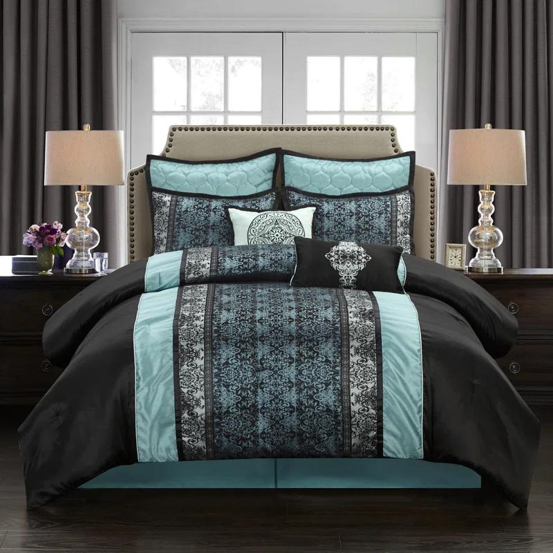 Nanshing America, Inc Arabesque 8 Piece Traditional Comforter Set