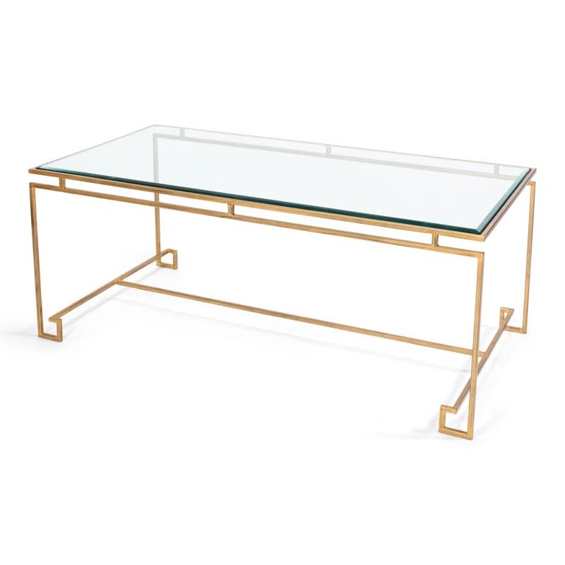 Sarreid Ltd Parallel Sled Glass Top Coffee Table