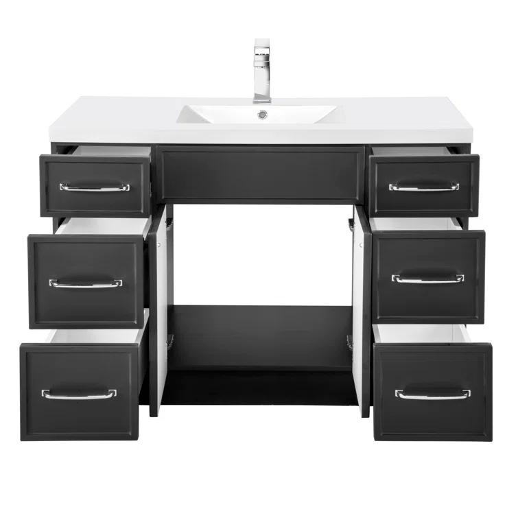 Manhattan 48'' Single Bathroom Vanity with Cultured Marble Top