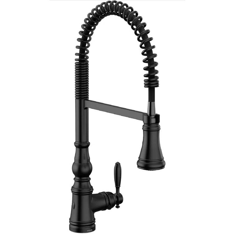 Moen Weymouth MotionSense Wave Single Handle Pre-Rinse Spring Pulldown Kitchen Faucet
