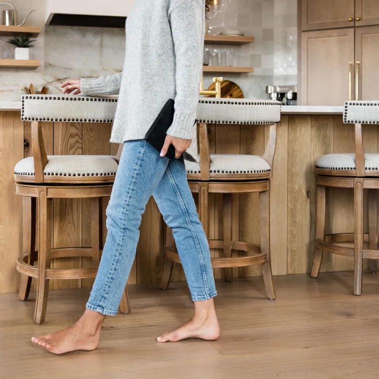 Maven Lane Maven Lane Alexander Stool with Fabric Upholstery