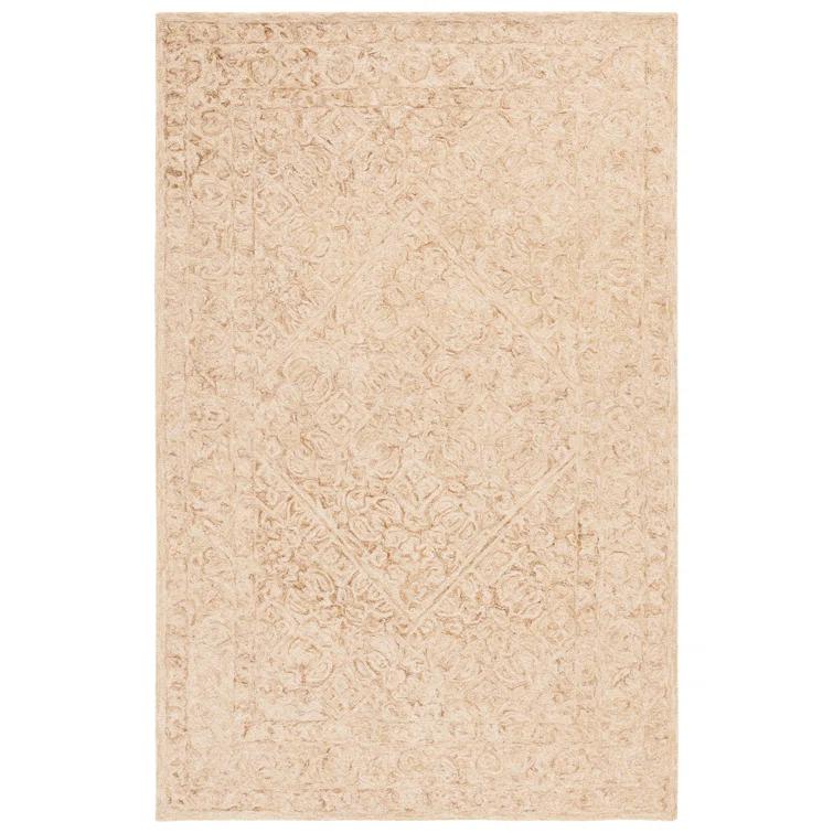 Safavieh Dip Dye Hand Tufted Wool/Cotton Oriental Rug in Ivory/Gold