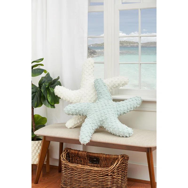 C&F Home 25" Green Starfish Shaped Coastal Accent Throw Pillow Decor Decoration 25.0 in.